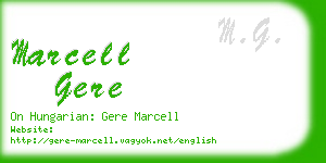 marcell gere business card